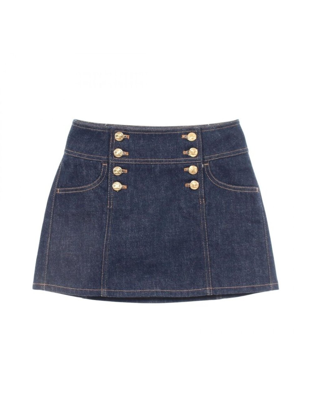 Celine Skirt Triomphe Button Cotton